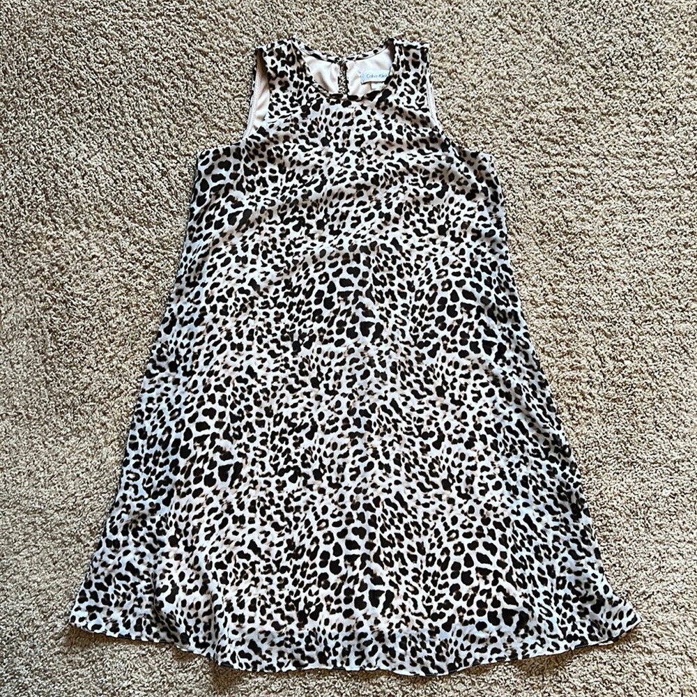 Calvin Klein Leopard Print Sheath Dress Size 4‎
